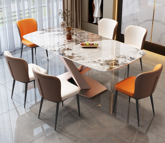 Table A Manger - Marbre - Marron Blanc