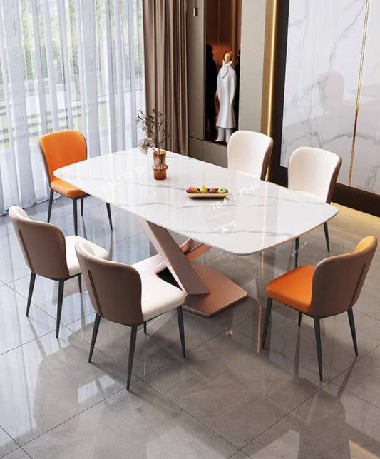 Table A Manger - Marbre - Blanc