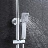Colonne de douche à effet pluie, douchette multifonction, barre coulissante réglable robinets muraux