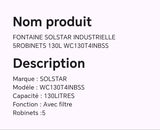 FONTAINE SOLSTAR INDUSTRIELLE 5ROBINETS 130L WC130T4INBSS