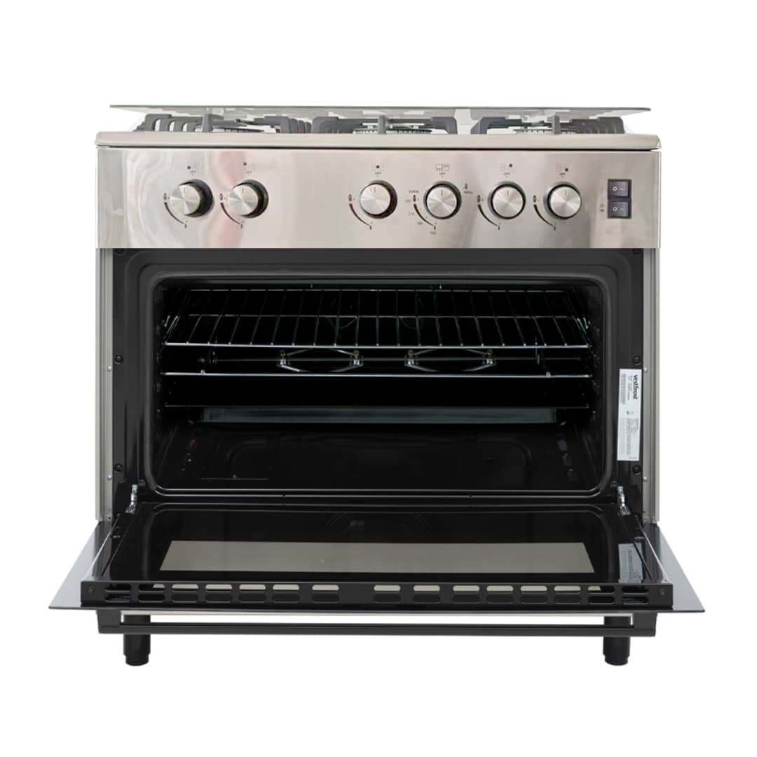 Cuisinière TECHNOLUX 5feux 80X60 à gaz inox TEC80