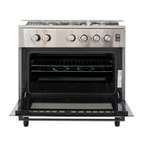 Cuisinière TECHNOLUX 5feux 80X60 à gaz inox TEC80