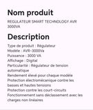 REGULATEUR SMART TECHNOLOGY AVR 3KVA