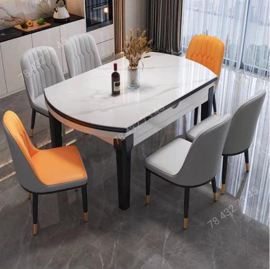 Table A Manger - Marbre - Blanc