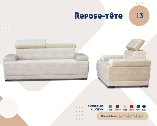 SALON CANAPE 7PLACES COULEUR AU CHOIX REPOSE TETE CAR SIMILI COULEUR AU CHOIX