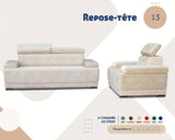 SALON CANAPE 7PLACES COULEUR AU CHOIX REPOSE TETE CAR SIMILI COULEUR AU CHOIX