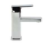 Robinet mitigeur de lavabo moderne chromé Wodtesl en acier inoxydable avec eau chaude et froide