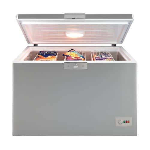 CONGELATEUR BEKO HORIZONTAL 550LITRES AVEC VITRE GRIS CF380S