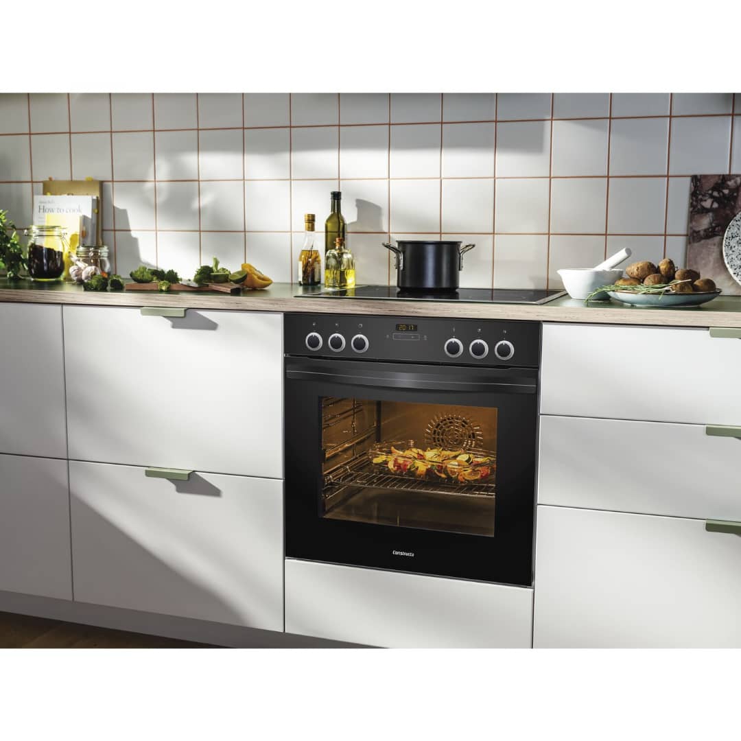 Four constructa encastrable 60X60 électrique noir CH8M61762