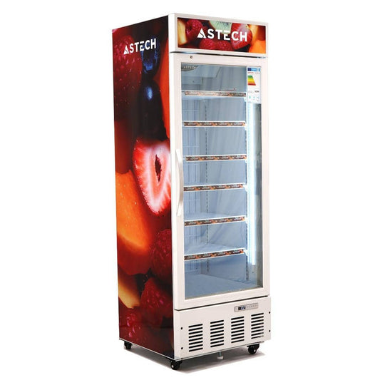 Congélateur ASTECH vertical 424litres 7tiroirs vitrine nofrost VC503FAA