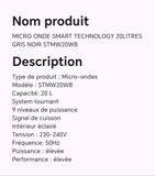 MICRO ONDE SMART TECHNOLOGY 20LITRES GRIS NOIR STMW20WB