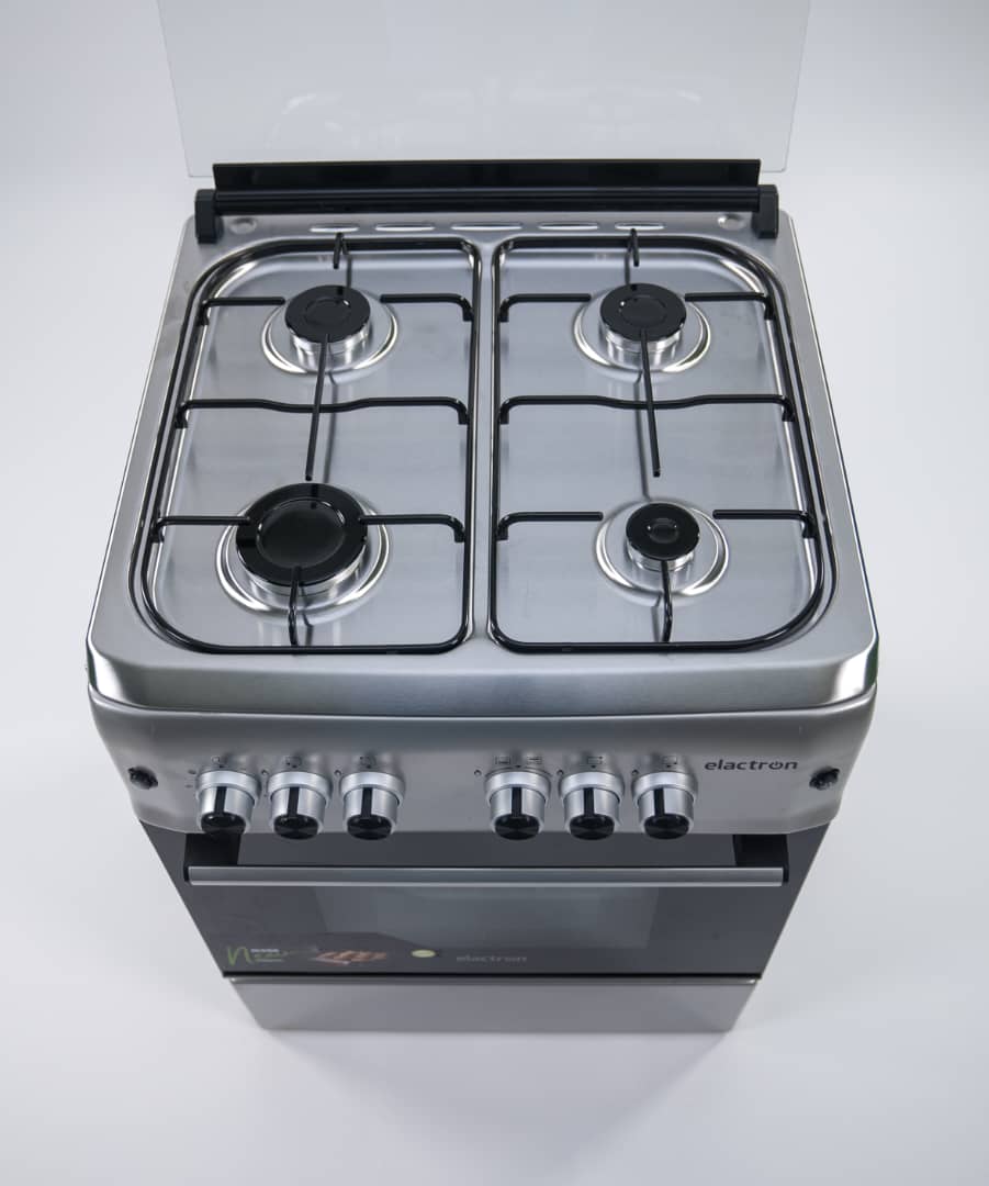 Cuisinière ELACTRON 4feux 60X60 semi inox EL5757