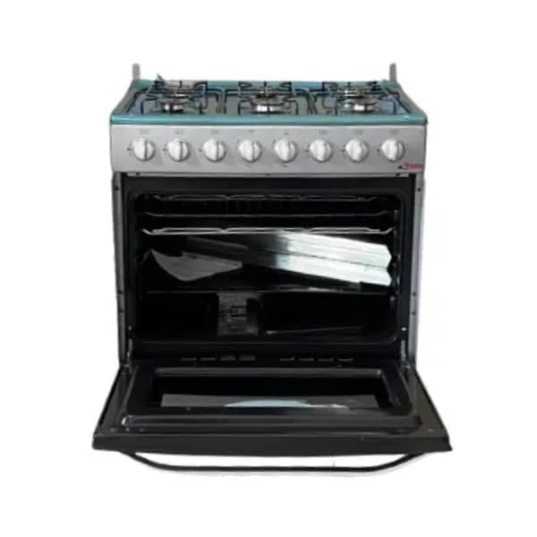 Cuisinière ASTECH 6feux 80X60 à Gaz avec four à gaz inox CIS86MS