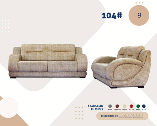 SALON CANAPE 7PLACES FIXE MARBRE 104H