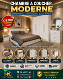 Chambre A Coucher 4 battants 5 pieces - Blanc