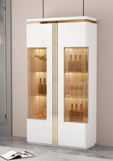 Vaisselier 190X90CM blanc W6316