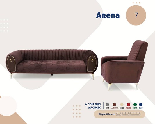SALON CANAPE 7PLACES COULEUR AU CHOIX ARENA