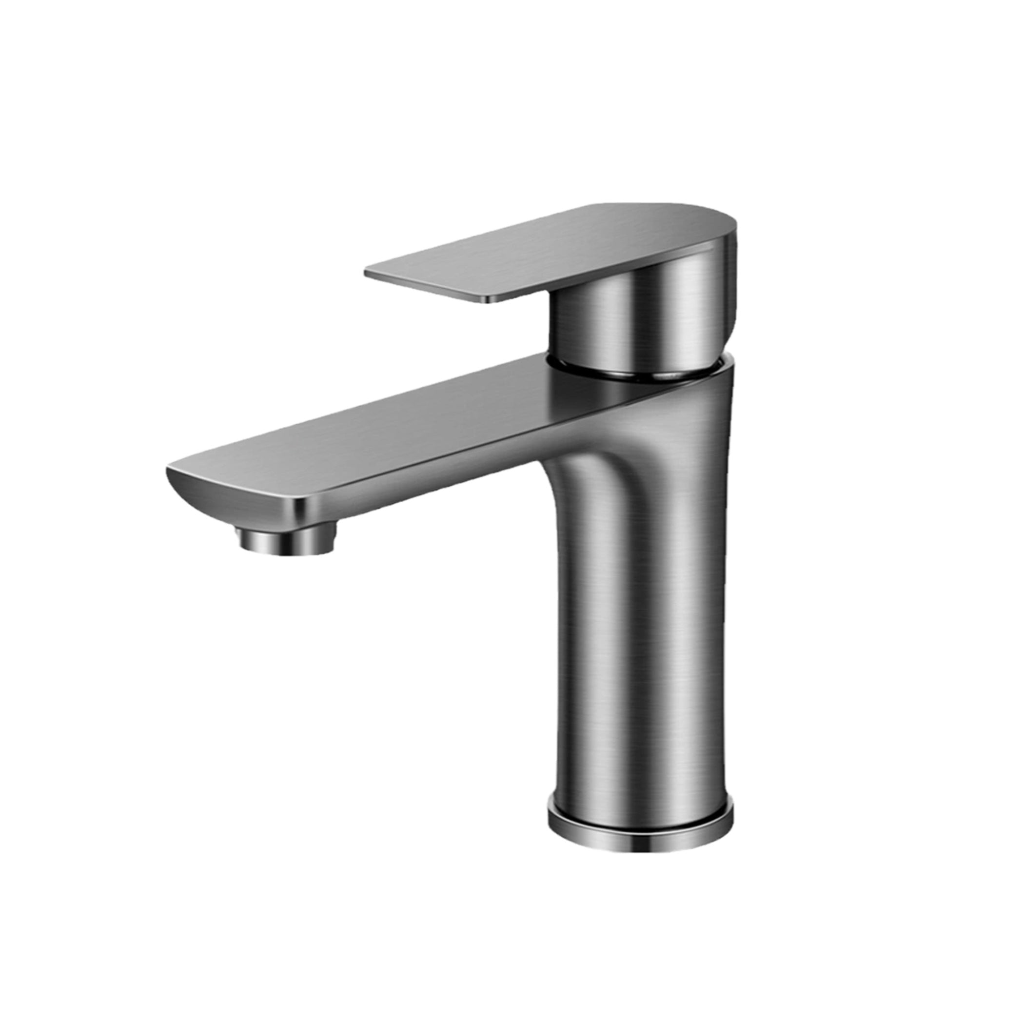Robinet Salle de bain et cuisine, Acier inoxydable, Style contemporain, Poignée à levier, Bâti col de cygne à arc élevé
