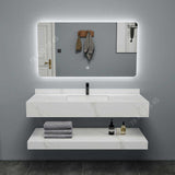 Meuble salle de bain moderne 1m50 - Blanc