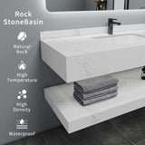 Meuble salle de bain moderne 1m50 - Blanc