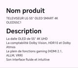TELEVISEUR LG 55" OLED SMART 4K OLED55C1