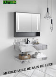 Meuble Salle De Bain - Gris Blanc