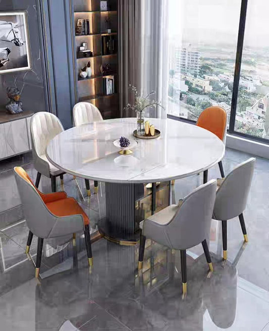 Table A Manger - Marbre - Blanc