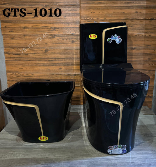Ensemble Lavabo + Chaise Anglaise - Noir