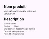 Machine A Laver Candy 9 kg Blanc