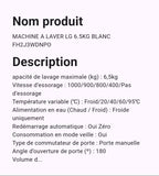 Machine A Laver LG 6.5 Kg Blanc