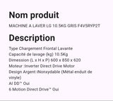 Machine A Laver LG 10.5 kg Gris