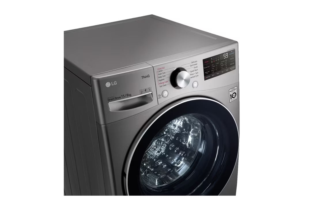 Machine A Laver LG 15 kg Gris / 8 Kg Séchage