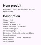 Machine A Laver Finix 9 Kg Gris