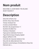Machine A Laver 7 Kg Beko Blanc