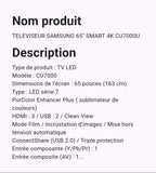 Téléviseur Samsung 65" Smart