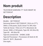 Téléviseur Samsung 77" Oled Smart