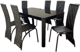 Table A Manger 6 Places Noir