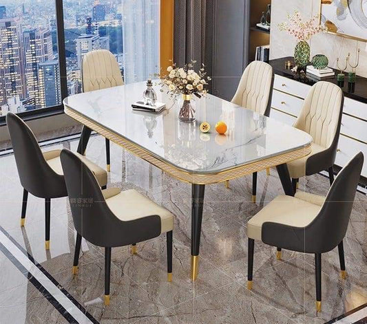 Table A Manger 6 Places Marbre