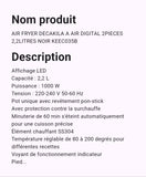 Friteuse A Air Decakila Digital 2 Pièces 2,2 Litres
