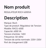 REGULATEUR ROCH 6000VA