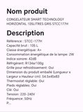 CONGELATEUR SMART TECHNOLOGY HORIZONTAL 105LITRES GRIS STCC177H
