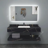 Meuble salle de bain moderne 1m50 - Noir