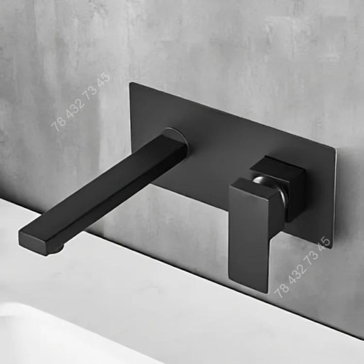 Robinet Mural Mitigueur Pour Salle De Bain - Noir