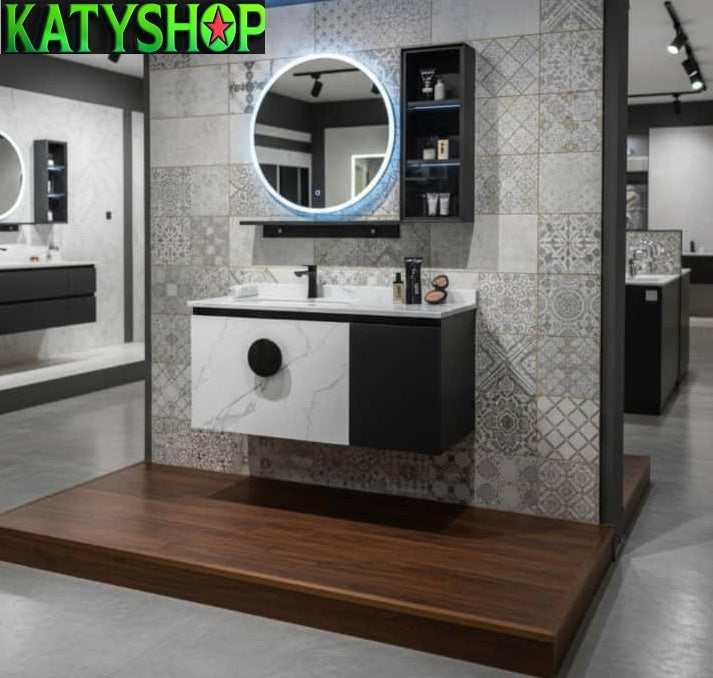 Meuble Salle De Bain - Meuble sous-lavabo avec Rangement et étagères multifonctionnelles