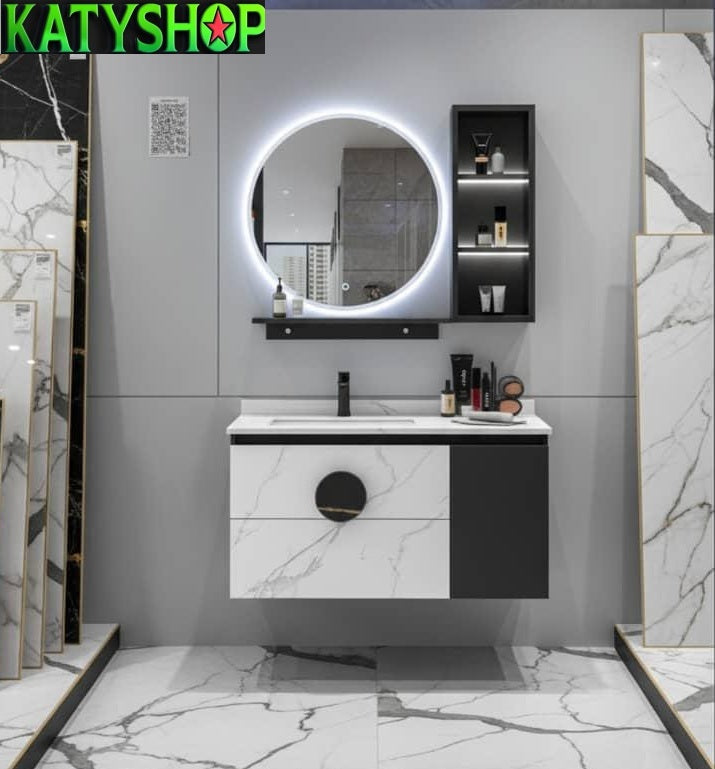 Meuble Salle De Bain - Meuble sous-lavabo avec Rangement et étagères multifonctionnelles