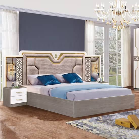 CHAMBRE A COUCHER 6BATTANTS 5PIECES BLANC MC605