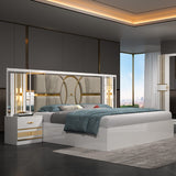 CHAMBRE A COUCHER 6BATTANTS 5PIECES BLANC MC611