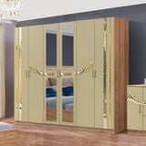 CHAMBRE A COUCHER 6BATTANTS 5PIECES BEIGE MC616