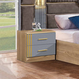 CHAMBRE A COUCHER 6BATTANTS 5PIECES BEIGE GRIS 3053