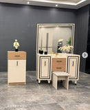 CHAMBRE A COUCHER 8BATTANTS 4PIECES BEIGE TURQUE